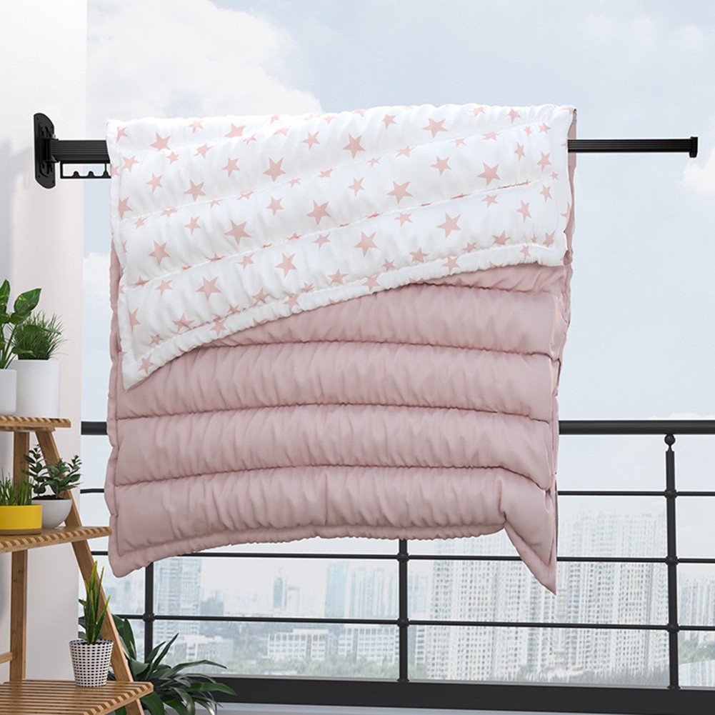 Ligne de vêtements soldes rétractable en alliage daluminium support mural option gai