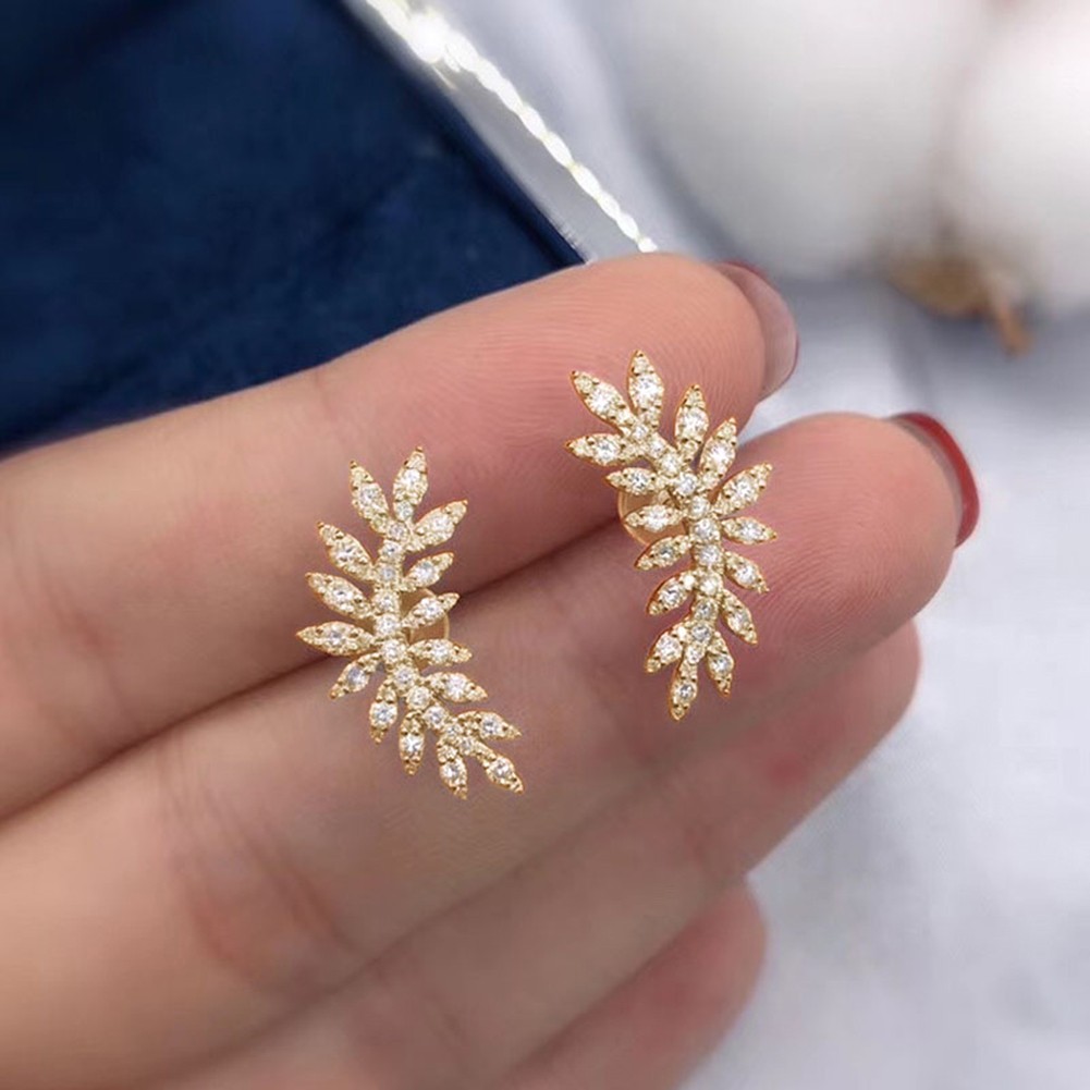 Stunning Feather Earrings with Zircon Women Jewelry for Fashion Lovers - Picture 15 of 16