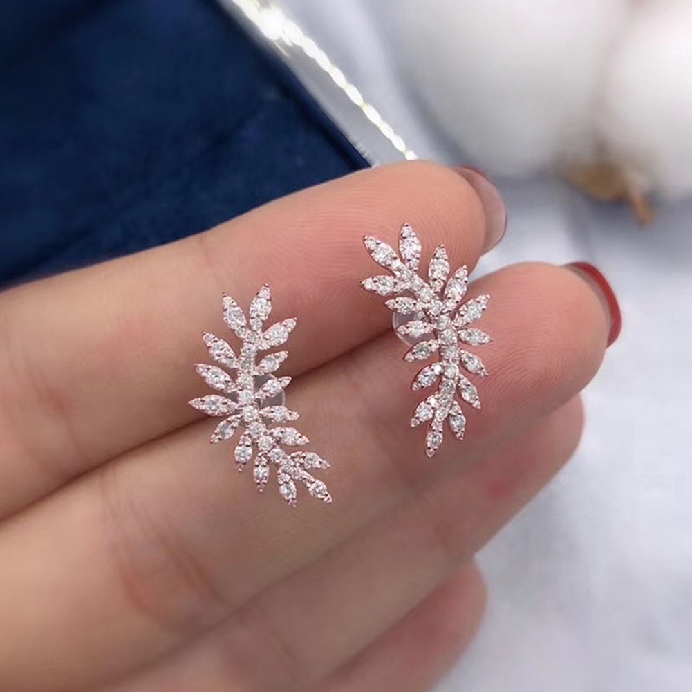 Stunning Feather Earrings with Zircon Women Jewelry for Fashion Lovers - Picture 16 of 16