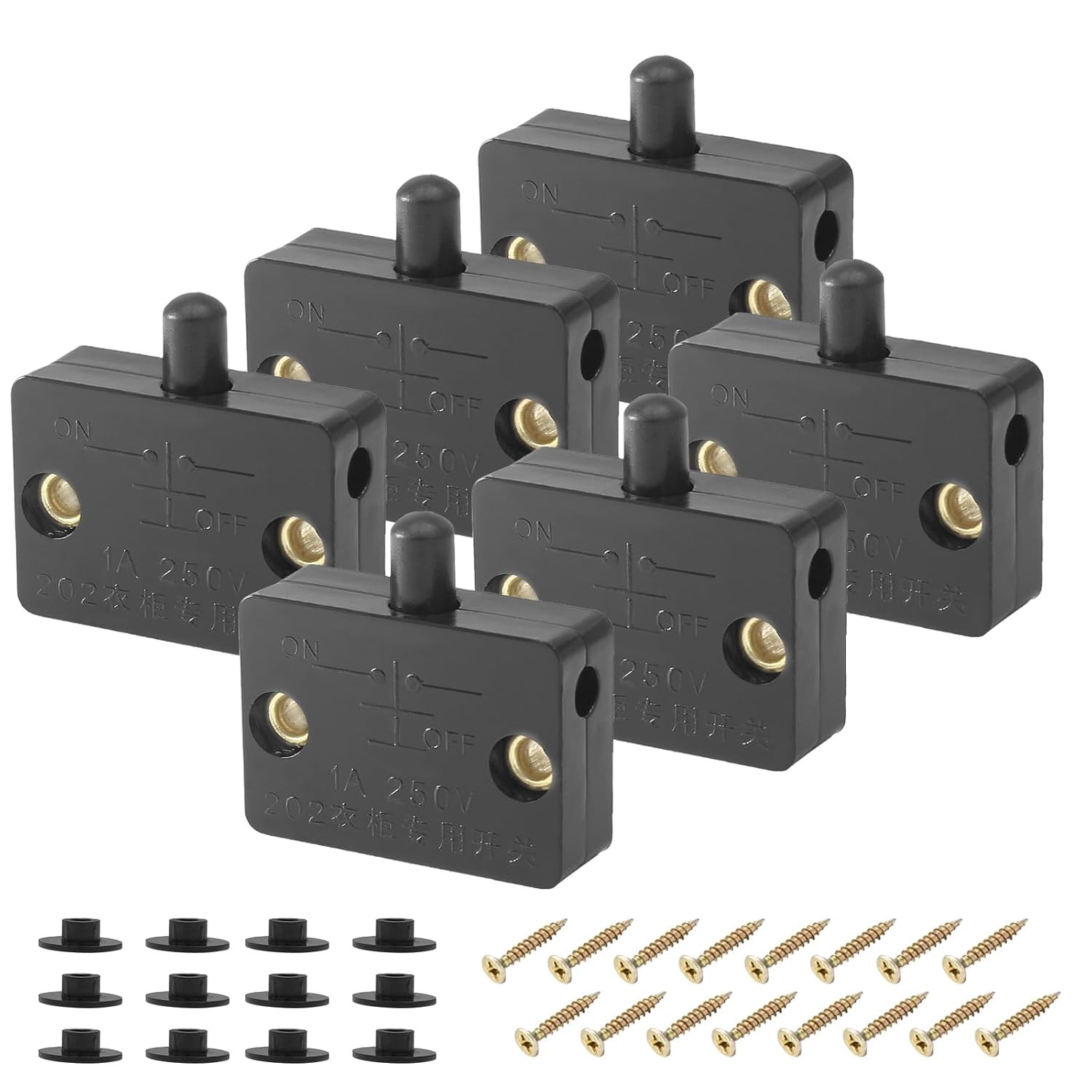 Pack de 6 interrupteurs d'��clairage pour portes de placard pour une installatio - Picture 26 of 26