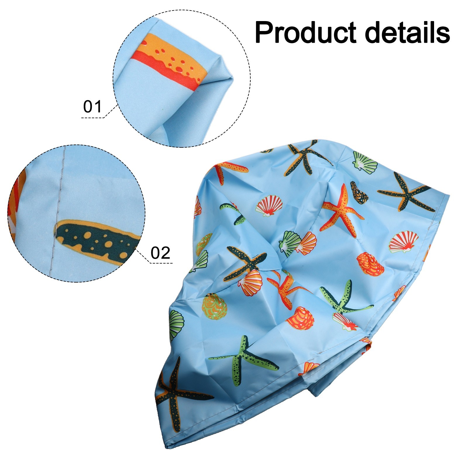 Round Swimming Pool Tarpaulin with Adjustable Drawstring Easy Setup Blue