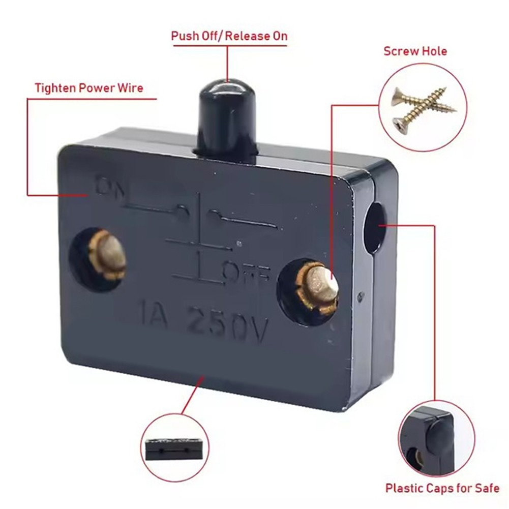 Pack de 6 interrupteurs d'��clairage pour portes de placard pour une installatio - Picture 22 of 26