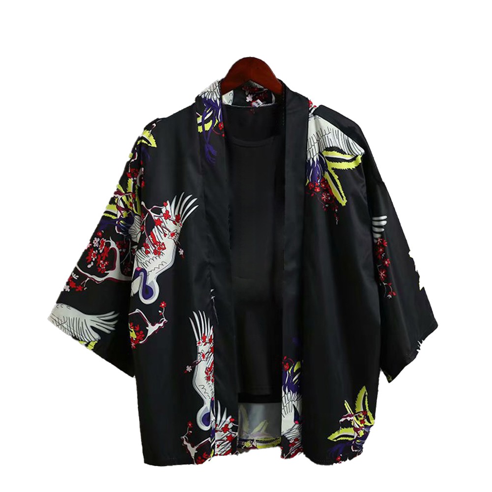 Kimono Strickjacke mit Drachenmuster für Herren im lässigen Street Style dünn - Bild 13 von 16