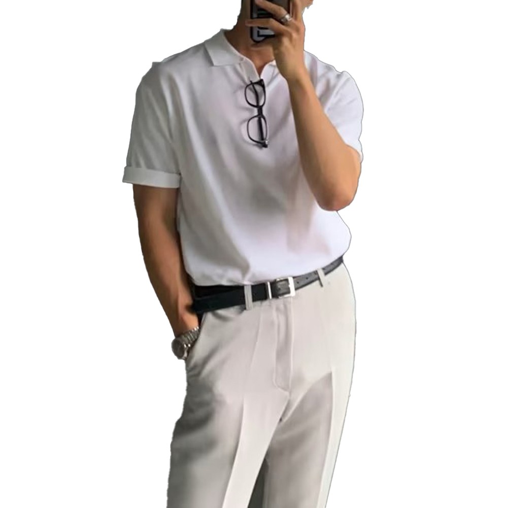 Elegante camiseta pulóver para hombre con cuello vuelto para moda diaria - Imagen 15 de 24