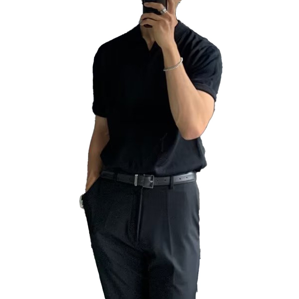 Elegante camiseta pulóver para hombre con cuello vuelto para moda diaria - Imagen 19 de 24
