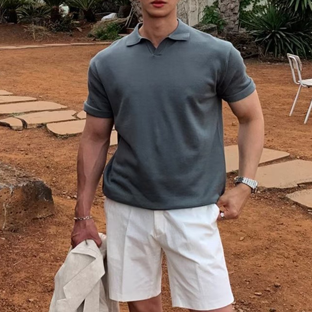 Elegante camiseta pulóver para hombre con cuello vuelto para moda diaria - Imagen 11 de 24