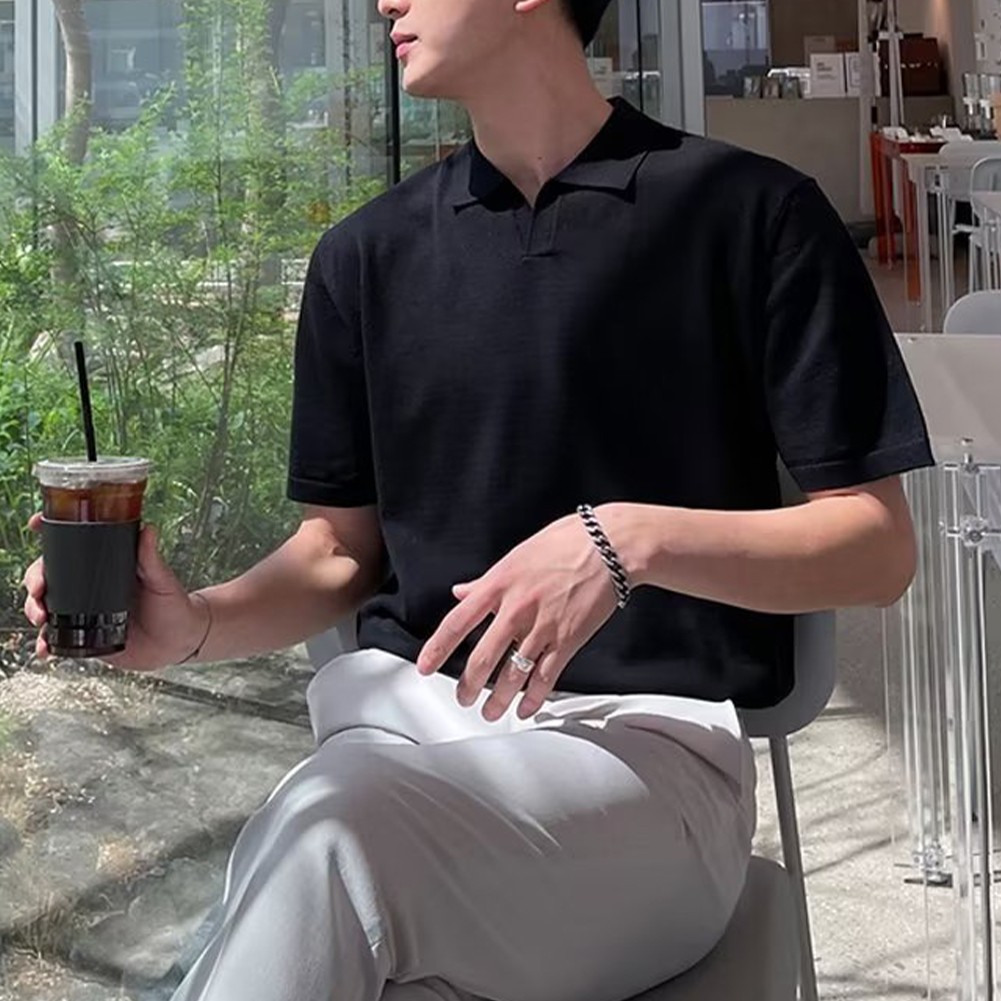 Elegante camiseta pulóver para hombre con cuello vuelto para moda diaria - Imagen 20 de 24