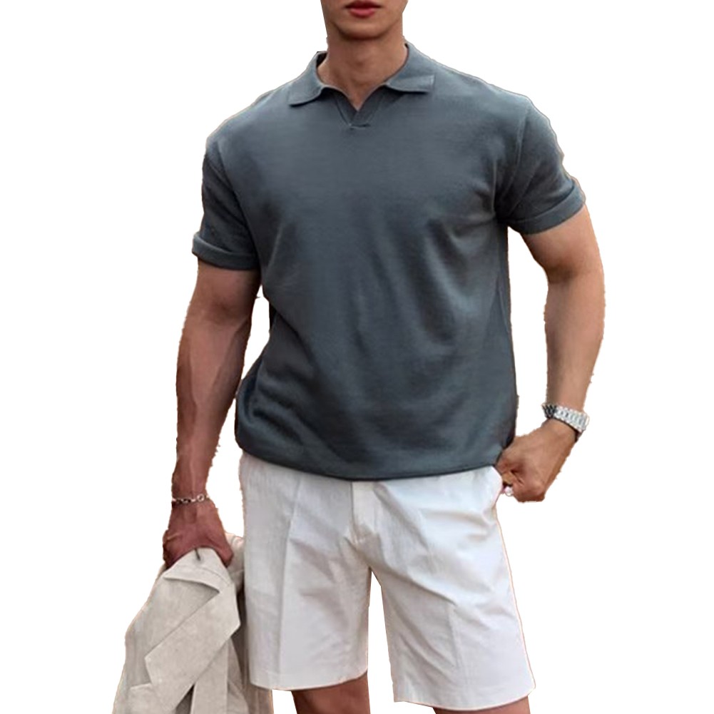 Elegante camiseta pulóver para hombre con cuello vuelto para moda diaria - Imagen 12 de 24