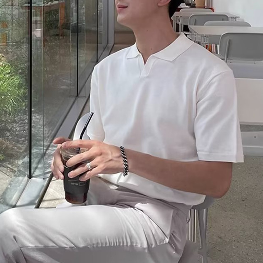 Elegante camiseta pulóver para hombre con cuello vuelto para moda diaria - Imagen 16 de 24