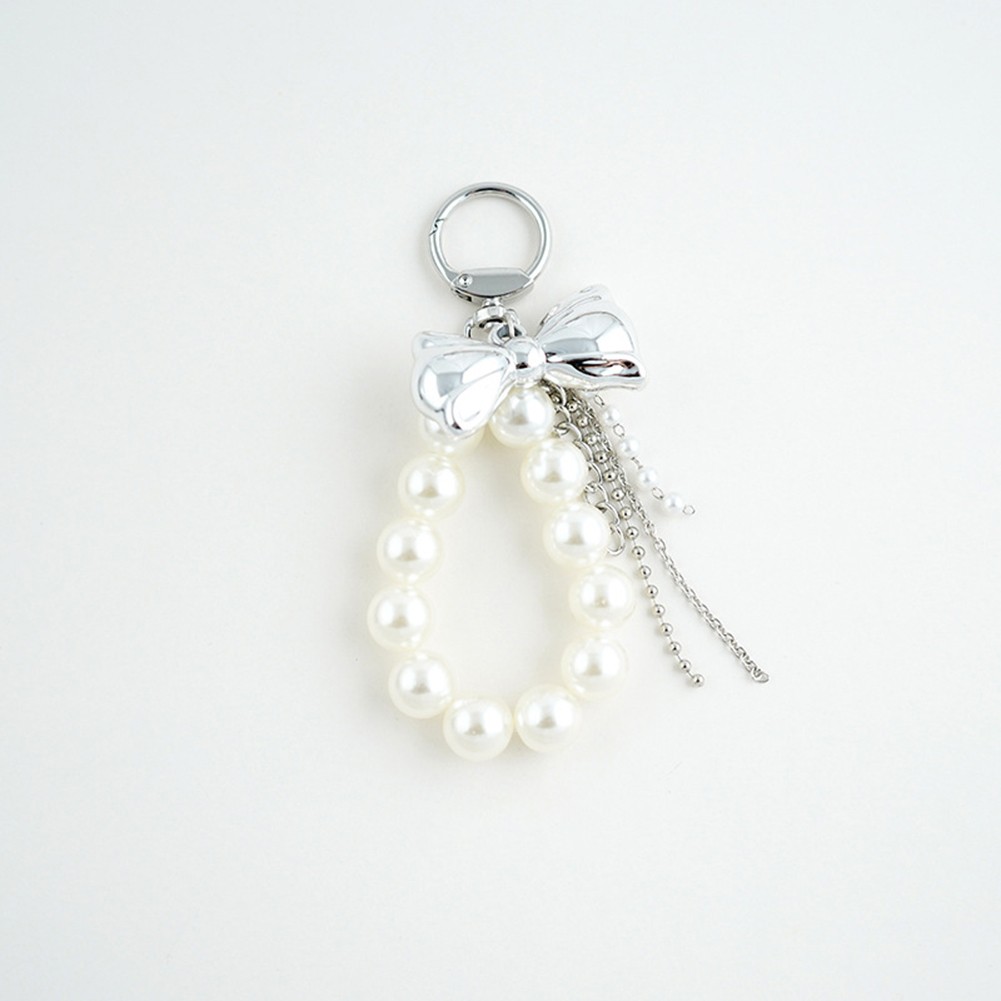 Whimsical 3D Bow Keychain Ideal Beaded Tassel Chain for Personal Accessories - Picture 16 of 16