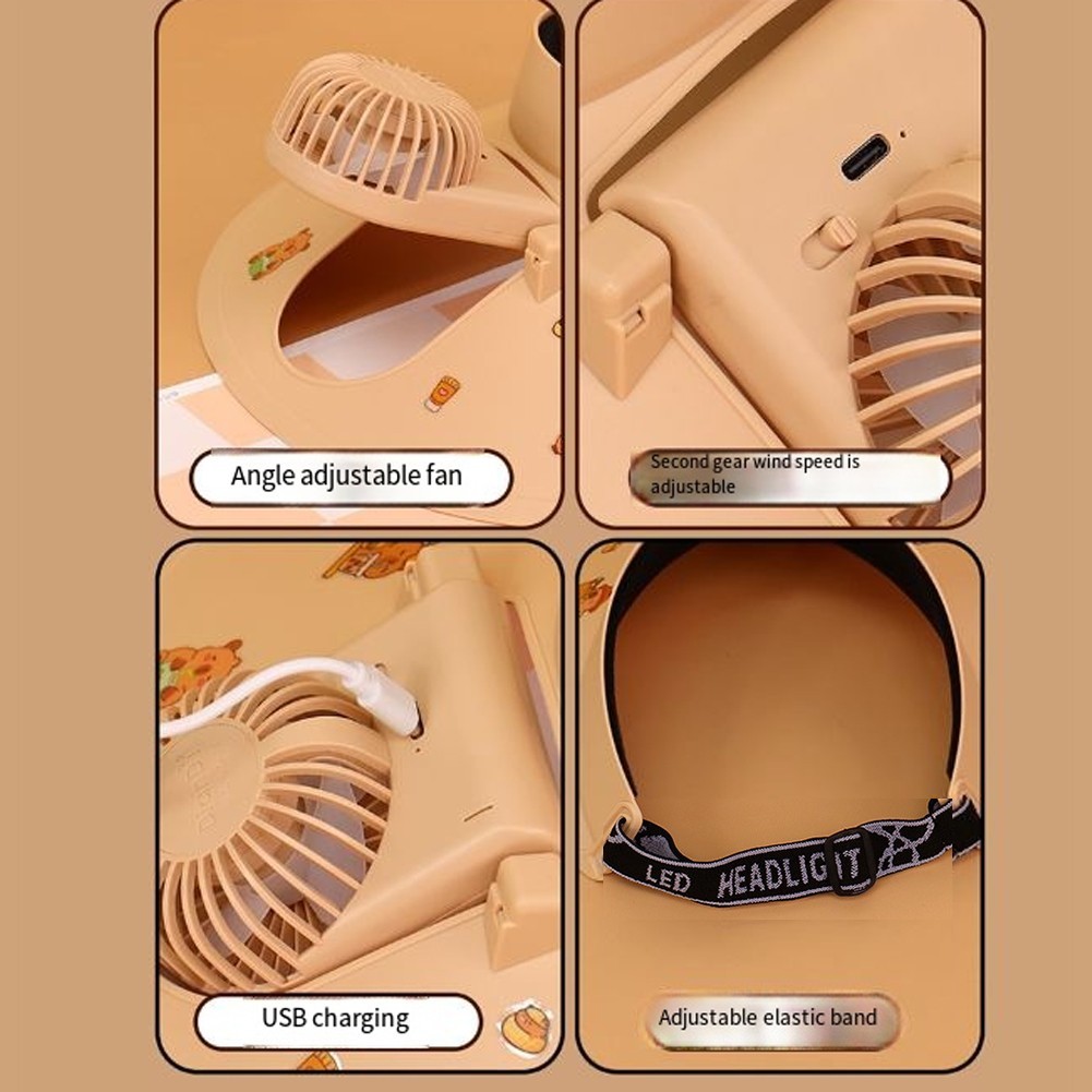 USB Lade Ventilator Mütze für Outdoor Aktivitäten mit einstellbarer Windgesch - Bild 9 von 15
