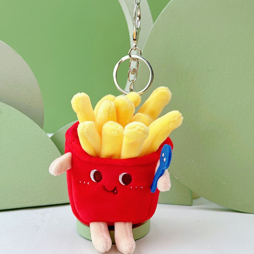 Adorable Plush Keychain with Hamburger Design Perfect for Bags and Everyday Fun - Picture 14 of 18