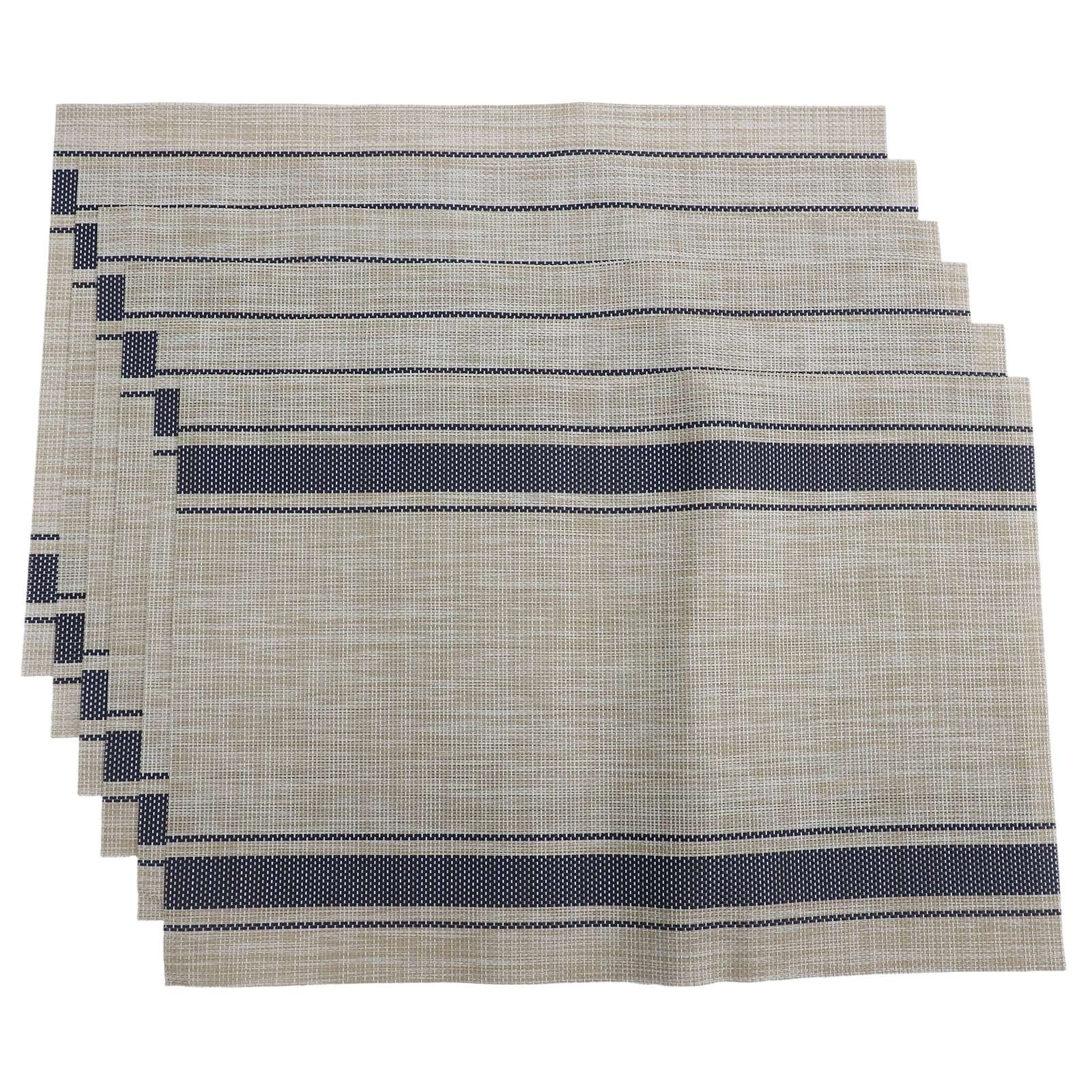 Colorful Set of 6 PVC Table Mats Heat Resistant for Everyday Use 45x30cm - Picture 35 of 56