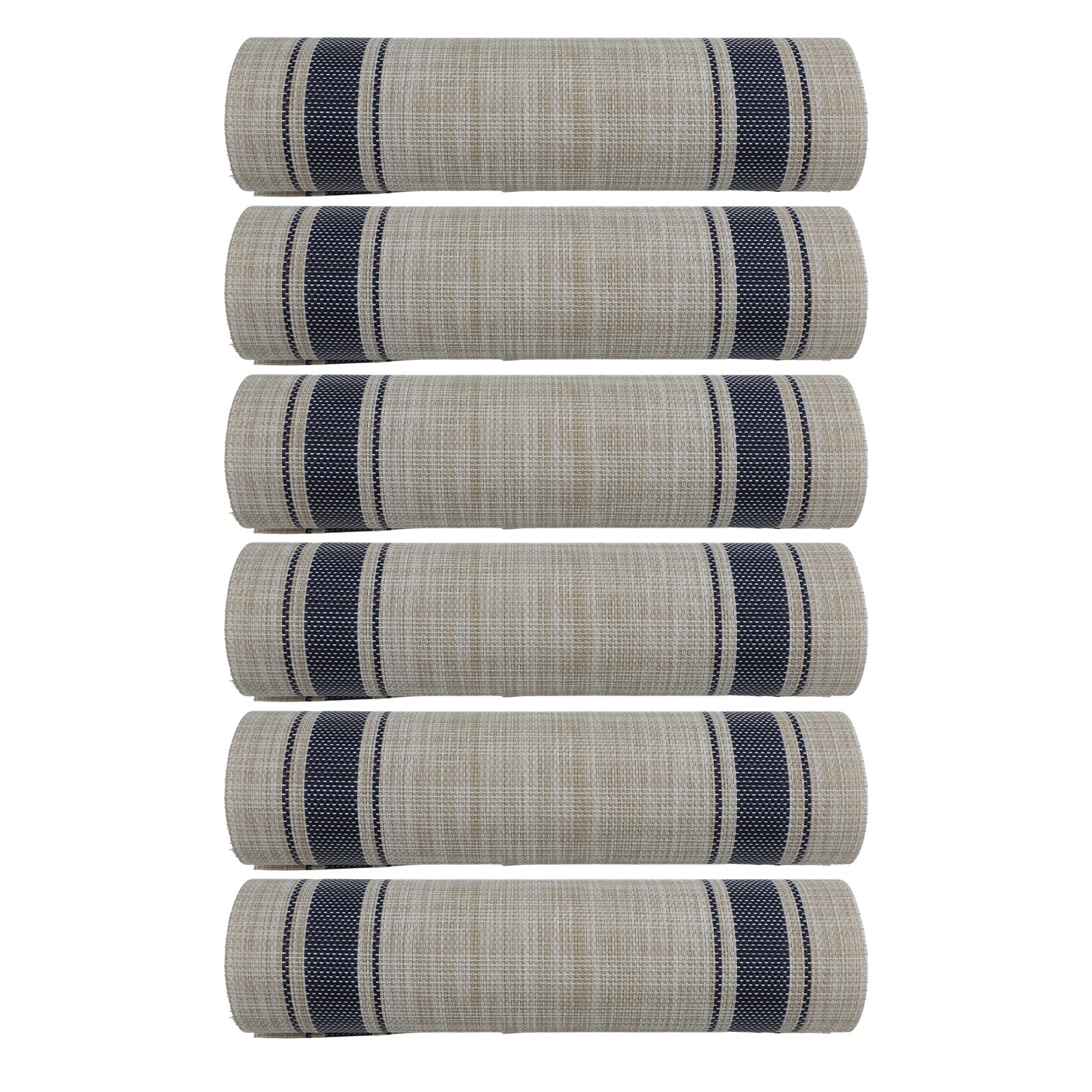 Colorful Set of 6 PVC Table Mats Heat Resistant for Everyday Use 45x30cm - Picture 40 of 56