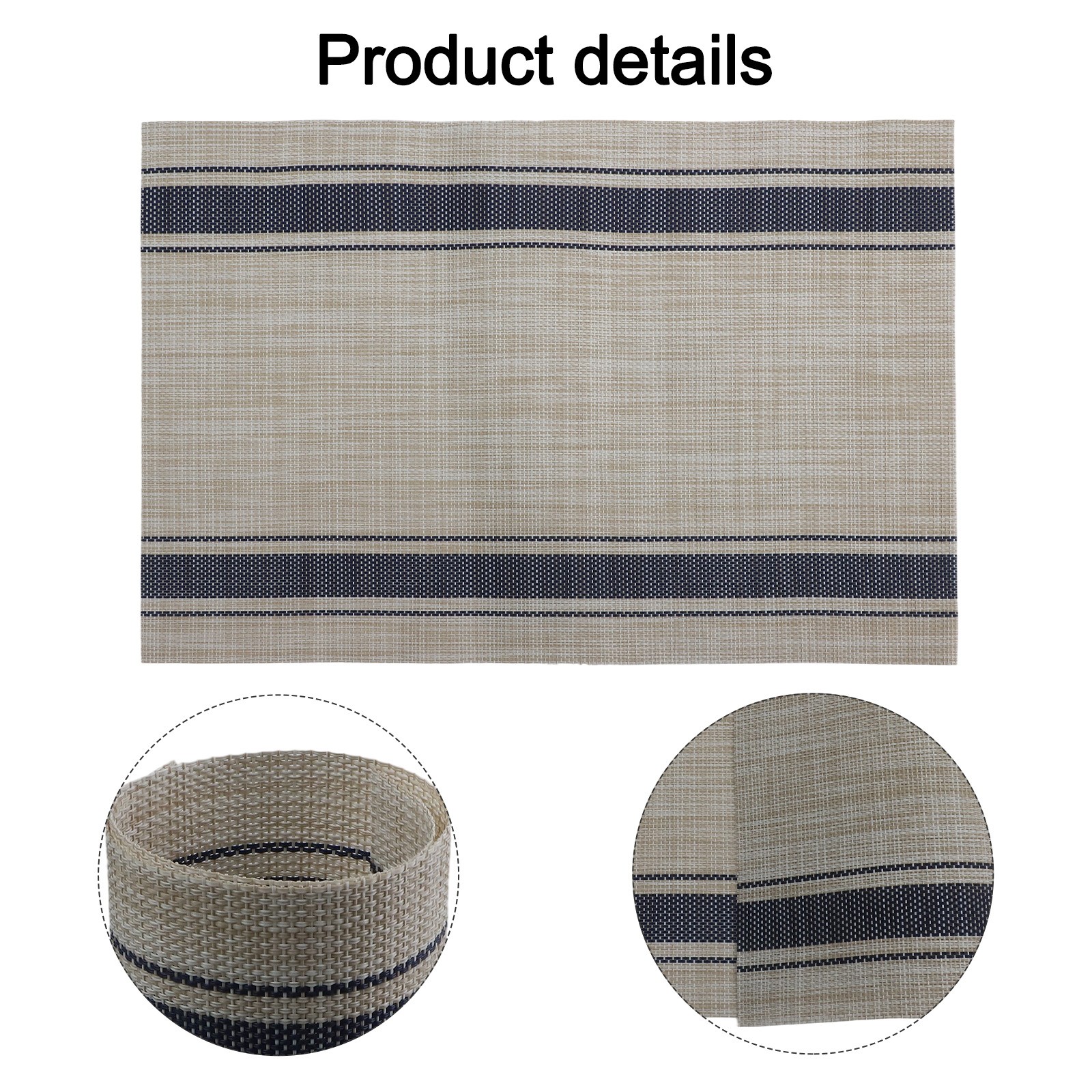Colorful Set of 6 PVC Table Mats Heat Resistant for Everyday Use 45x30cm - Picture 43 of 56