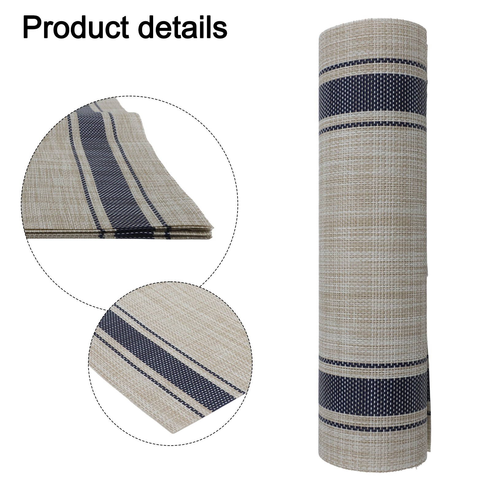 Colorful Set of 6 PVC Table Mats Heat Resistant for Everyday Use 45x30cm - Picture 42 of 56
