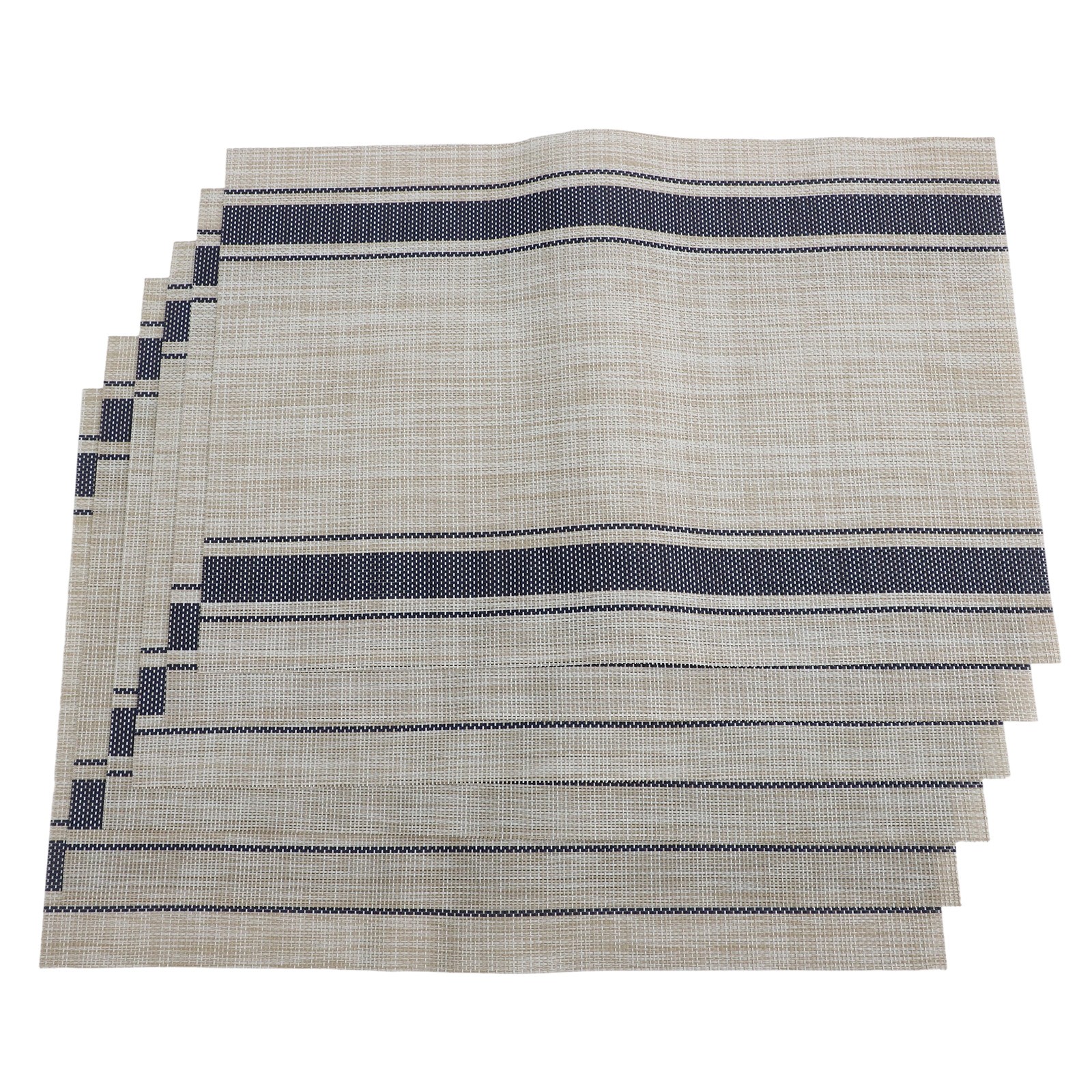 Colorful Set of 6 PVC Table Mats Heat Resistant for Everyday Use 45x30cm - Picture 38 of 56