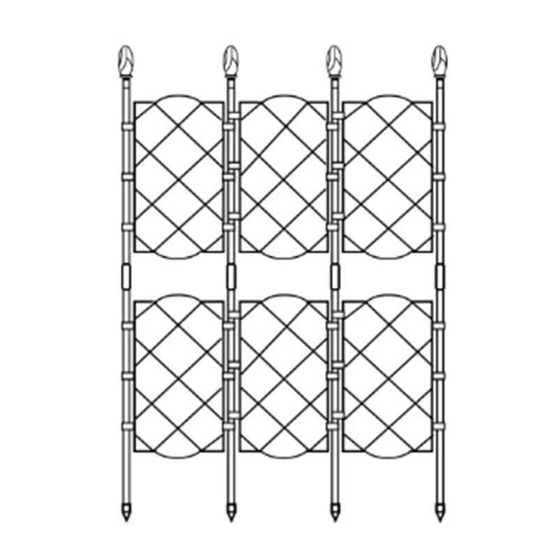 Support plante tuyau fer PE pour plantes grimpantes 46 5x90cm vente 46 5x135cm