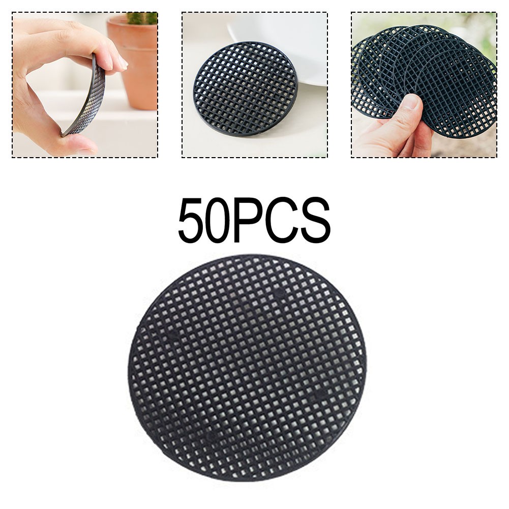 Pot de fleurs solutions de drainage du sol 50 tampons en maille r??utilisables liquidation p