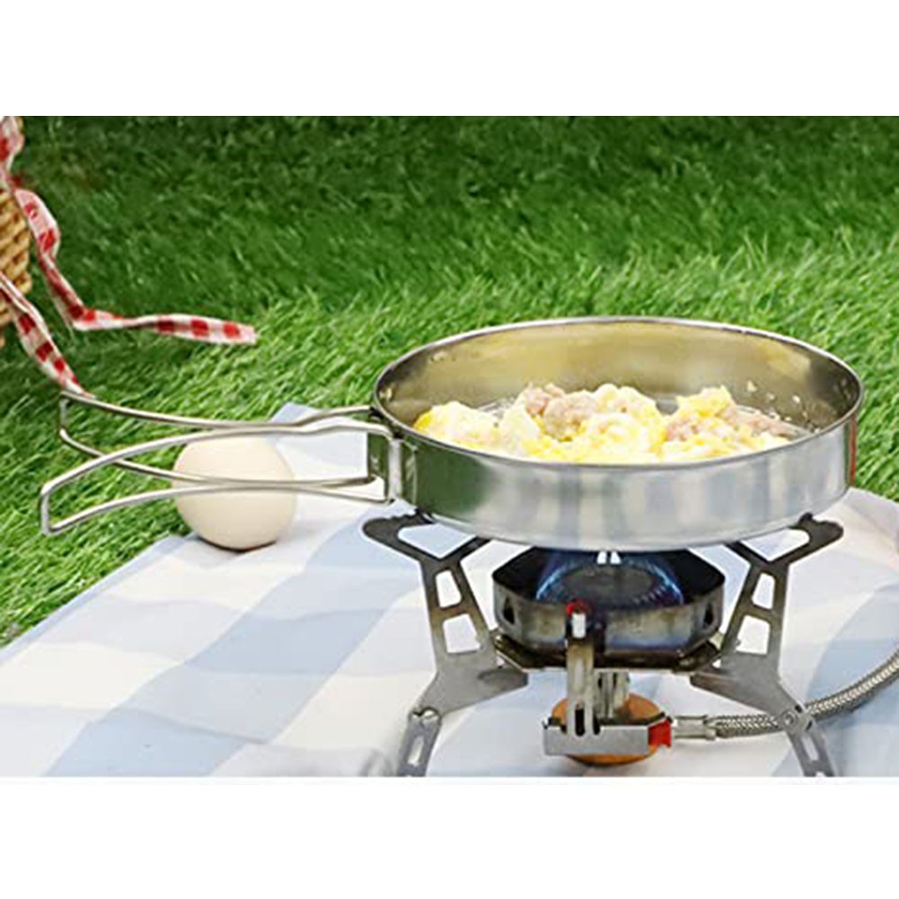 Compact and Portable 4 Piece Cooking Set for Camping Made of Stainless Steel - Bild 9 von 23