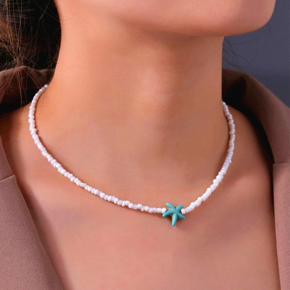 Elegant Handmade Bead Necklace with Starfish for Casual or Formal Wear - Picture 6 of 14