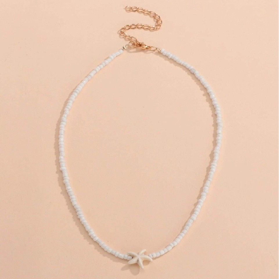 Elegant Handmade Bead Necklace with Starfish for Casual or Formal Wear - Picture 3 of 14