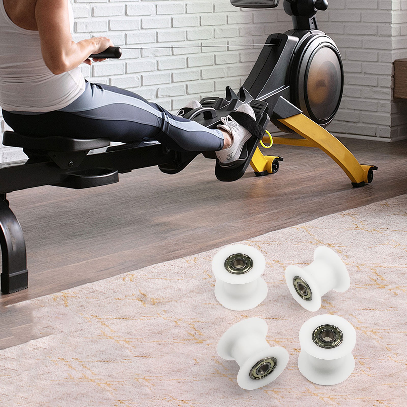 Rowing Device Pulley Set of 4 for Rowing Machine and Abdominal Workouts
