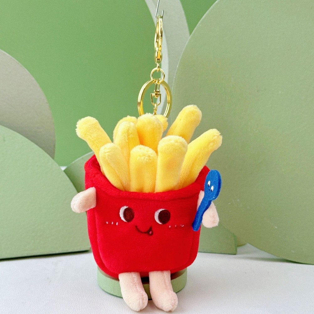 Adorable Plush Keychain with Hamburger Design Perfect for Bags and Everyday Fun - Picture 15 of 18