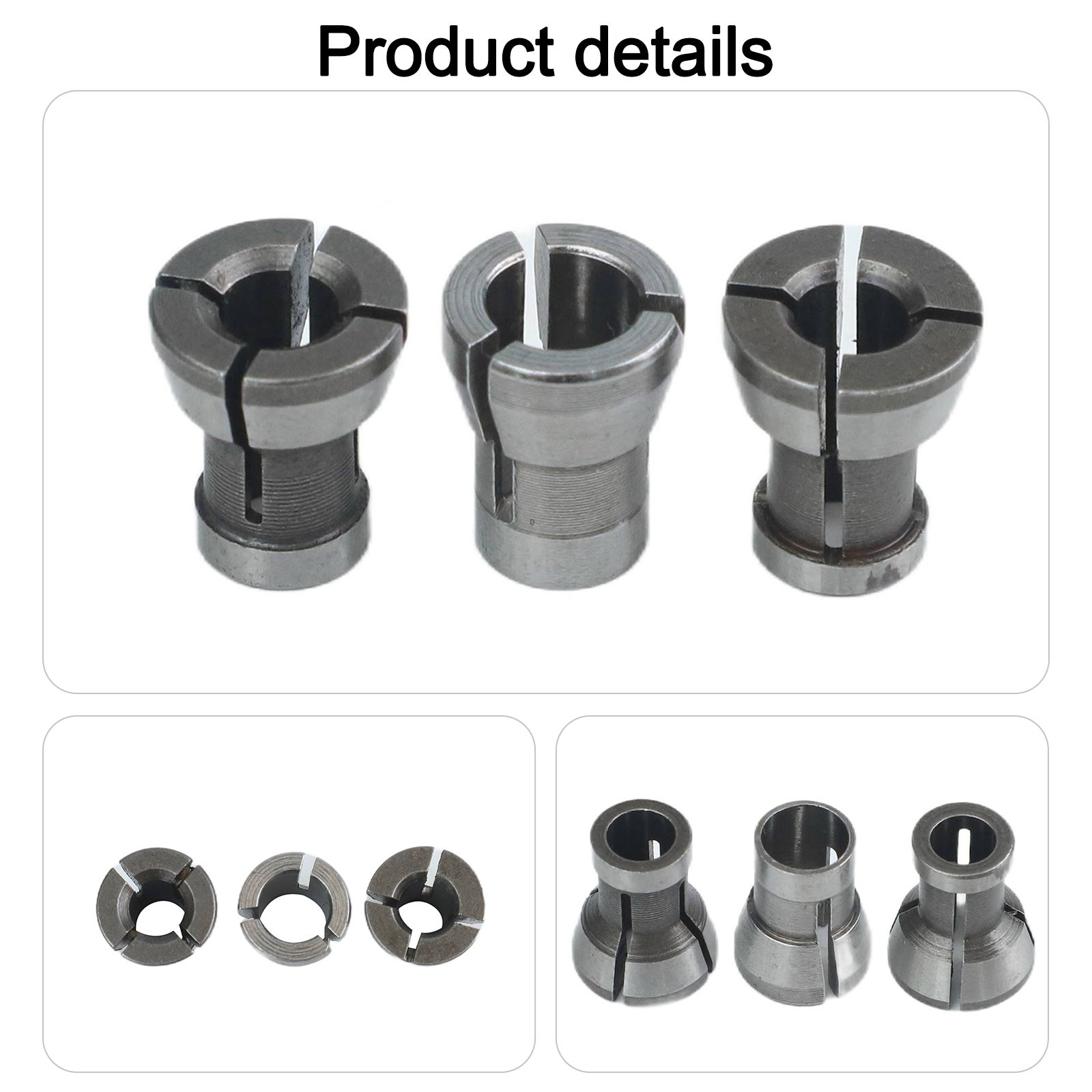 M17 6/6.35/8mm Collet Chuck Adapter With Nut Engraving Trimming Machine Router - Picture 38 of 48