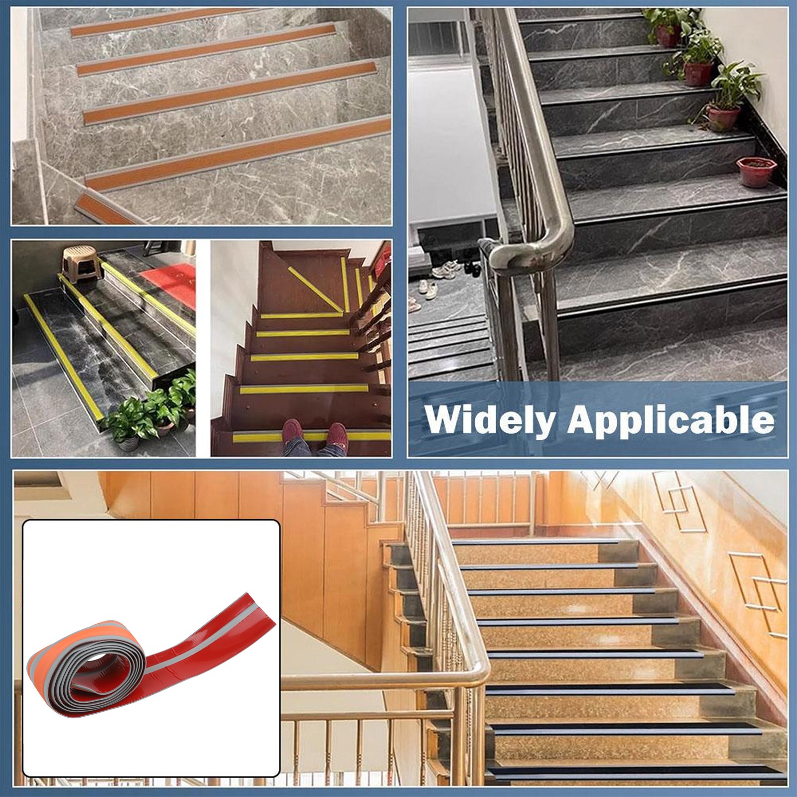 Stair Edge Protector 2M Anti Slip Solution for Safe offres Steps Indoors Outdoors
