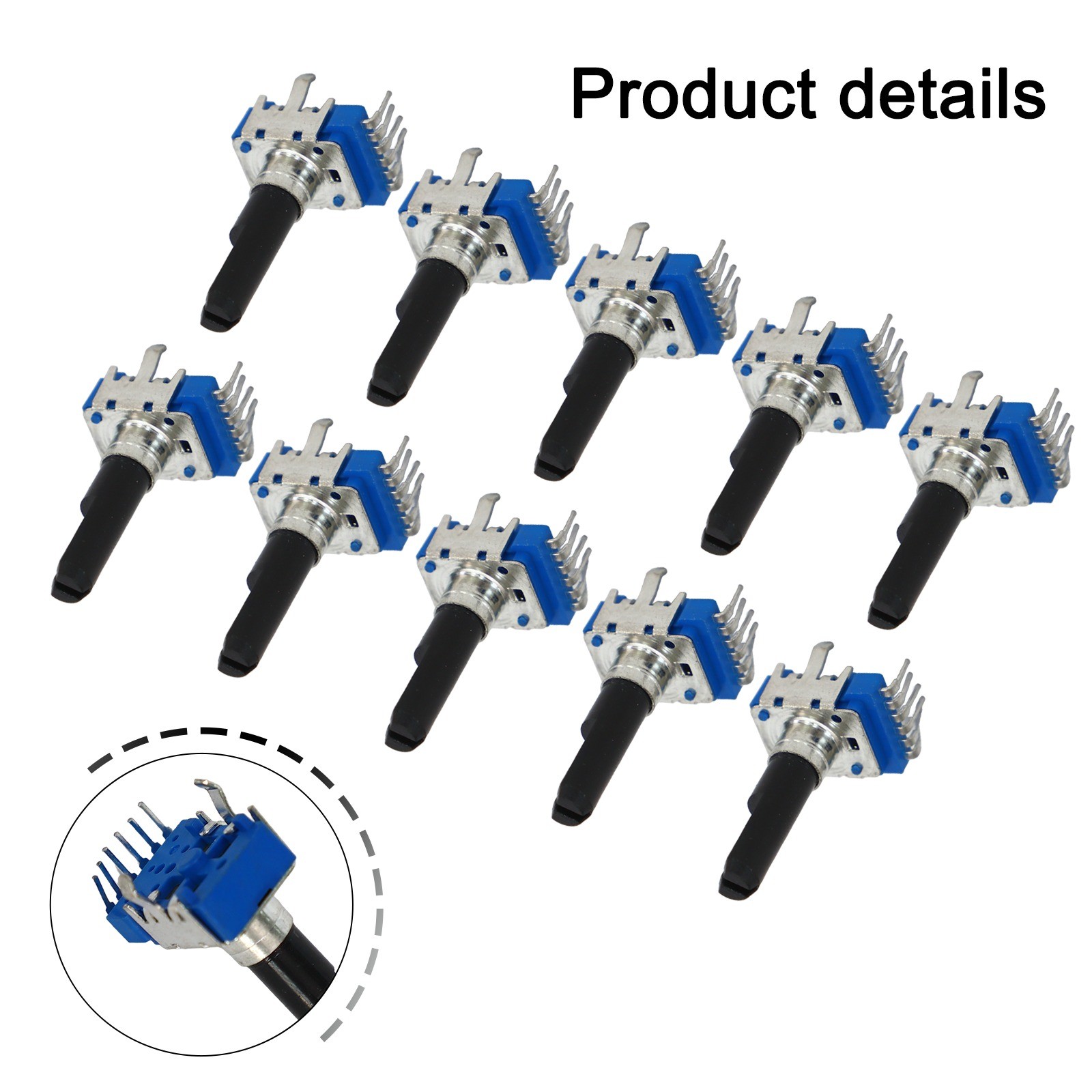 10 Pezzi RK12 B10K B20K B50K B100K Potenziometri 6 Pin per Facile Integrazione - Foto 25 di 35