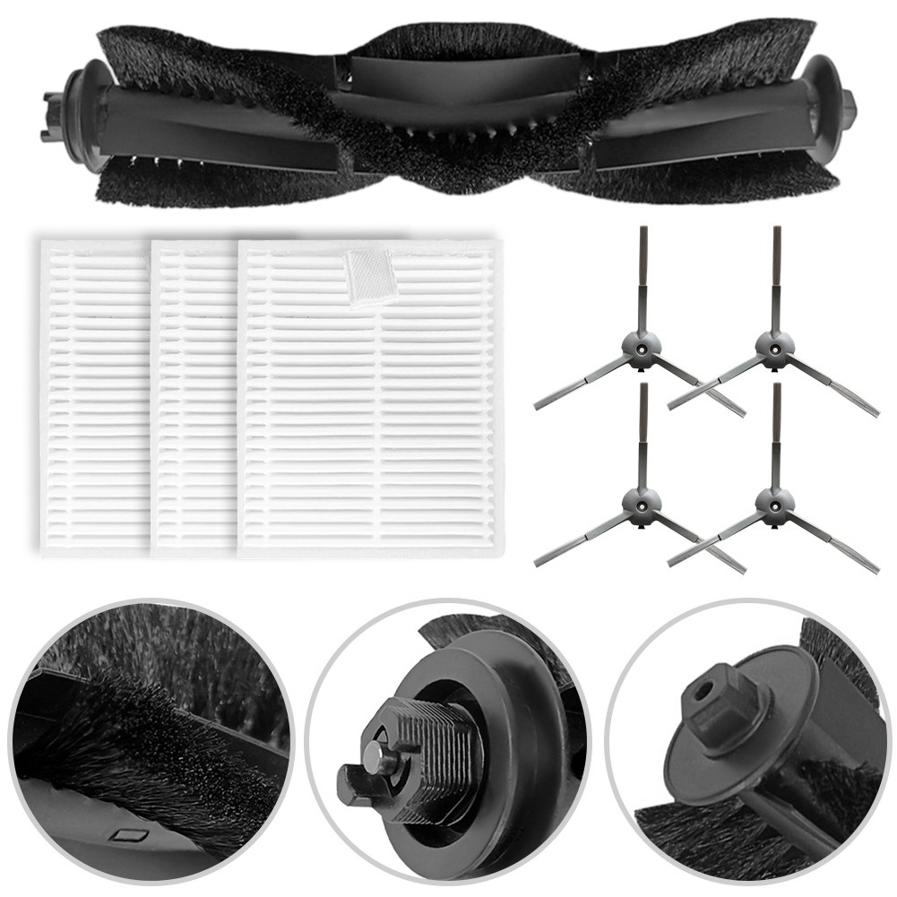 For ILIFE V20 For Lydsto R1D Edge Side Brush and Filter Set Replacement - Picture 4 of 15