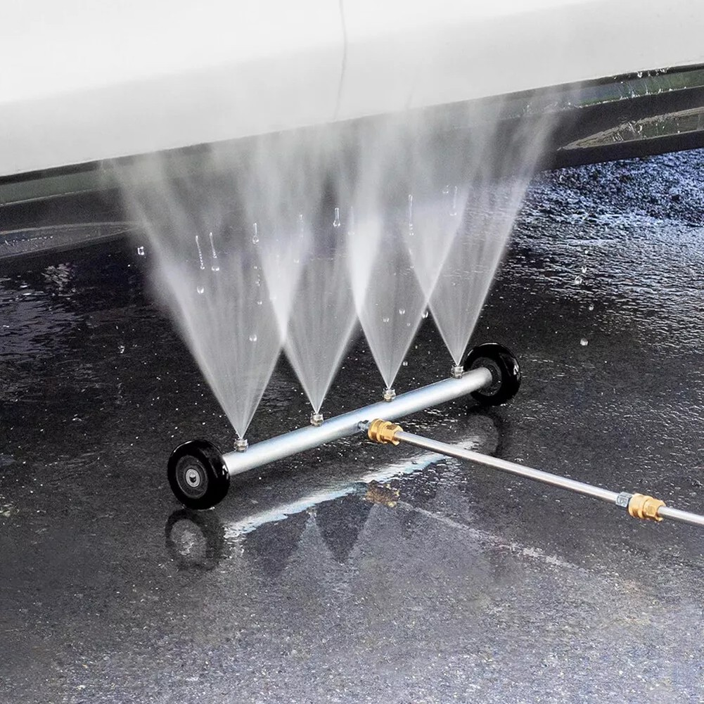 Unterbau-Hochdruckreiniger Set – 40,6 Cm Wasserbesen, 4000 PSI, Mit Stangen, Handschuh & 5 Düsen Für Auto & Terrasse
