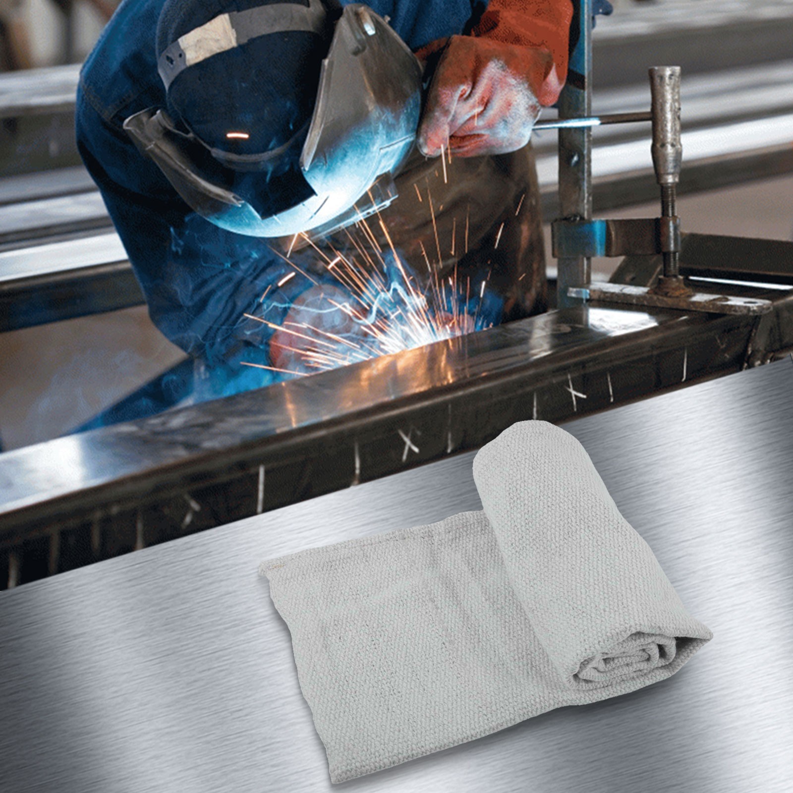 Fire Resistant Blanket 2mm Thick A1 Grade Porcelain Fiber Cloth for Safety