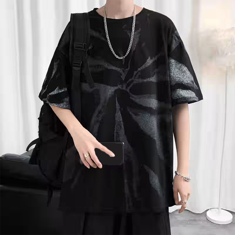 Trendiges Oversized Herren T-Shirt mit O Ausschnitt und Print für Hip Hop Mode - Picture 17 of 36