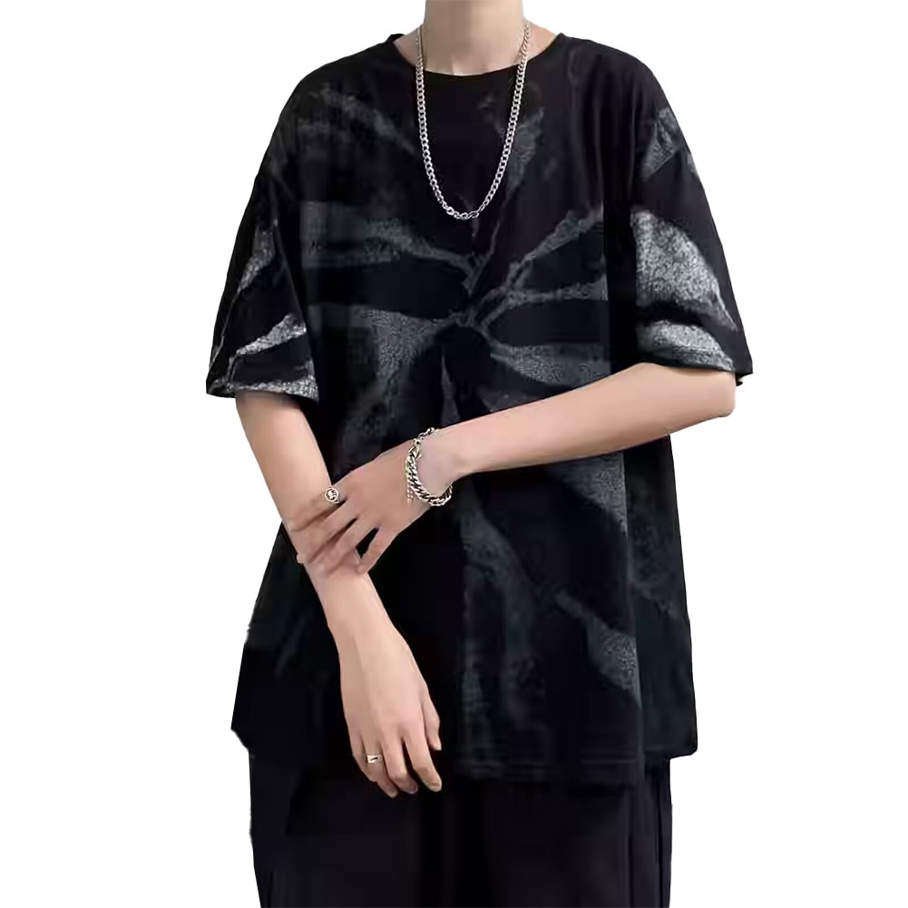 Trendiges Oversized Herren T-Shirt mit O Ausschnitt und Print für Hip Hop Mode - Picture 13 of 36
