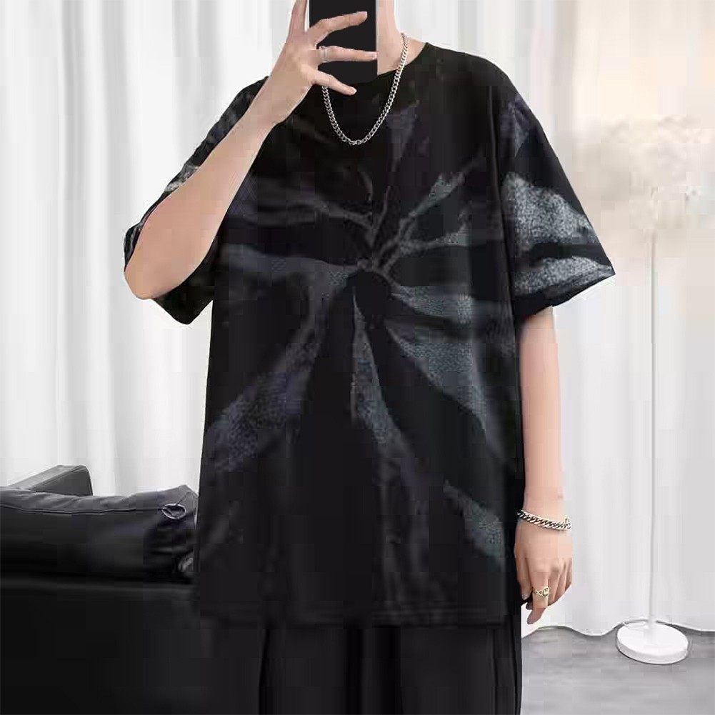 Trendiges Oversized Herren T-Shirt mit O Ausschnitt und Print für Hip Hop Mode - Picture 14 of 36