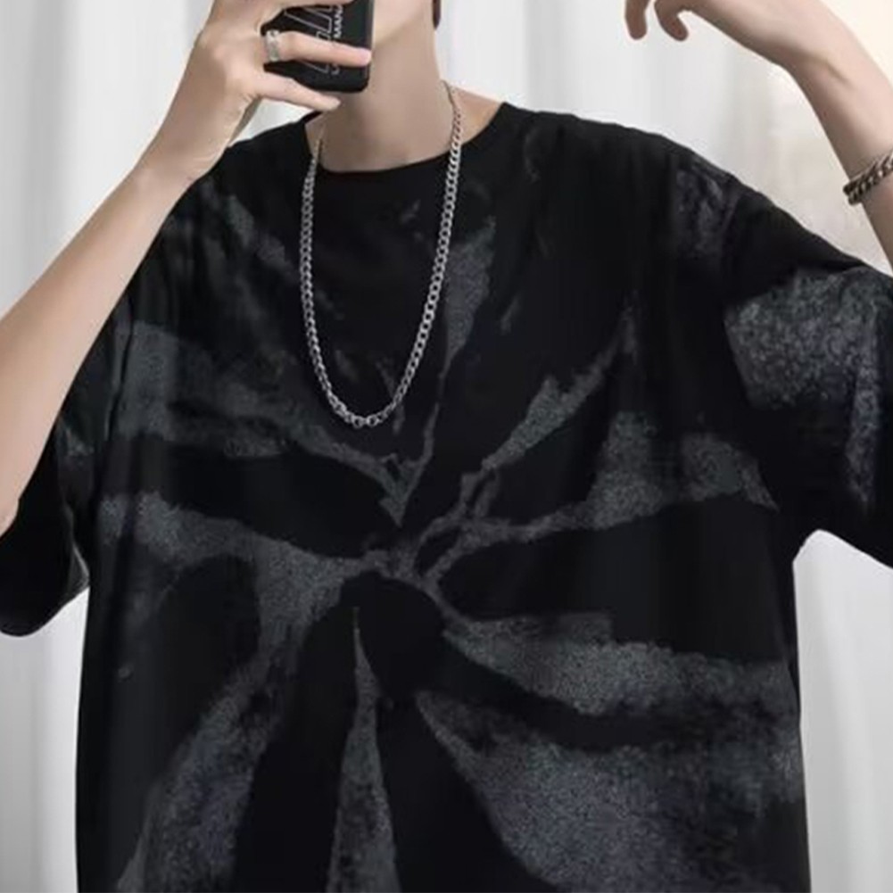 Trendiges Oversized Herren T-Shirt mit O Ausschnitt und Print für Hip Hop Mode - Picture 16 of 36