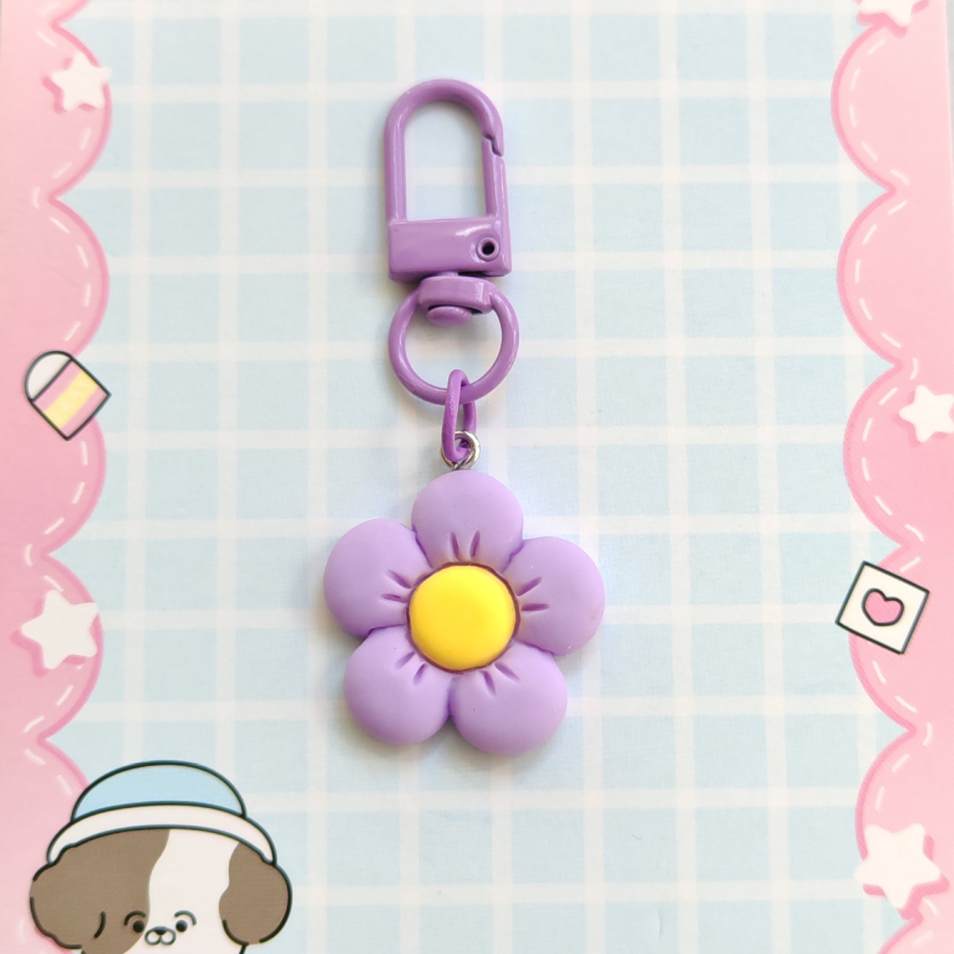 Cute Fivepetaled Flower Resin Keychain for Easy Carry and Bag Decoration - Picture 15 of 18
