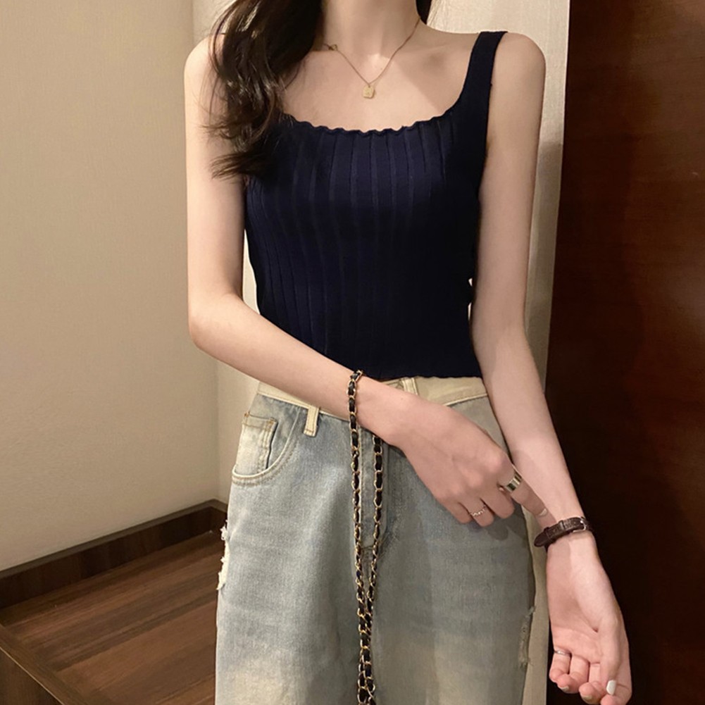 2025 Womens Casual Short Camisole with Fun Curled Navel Baring for Relaxed Days - Picture 38 of 40