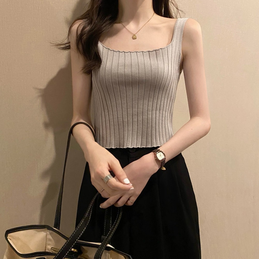 2025 Womens Casual Short Camisole with Fun Curled Navel Baring for Relaxed Days - Picture 12 of 40