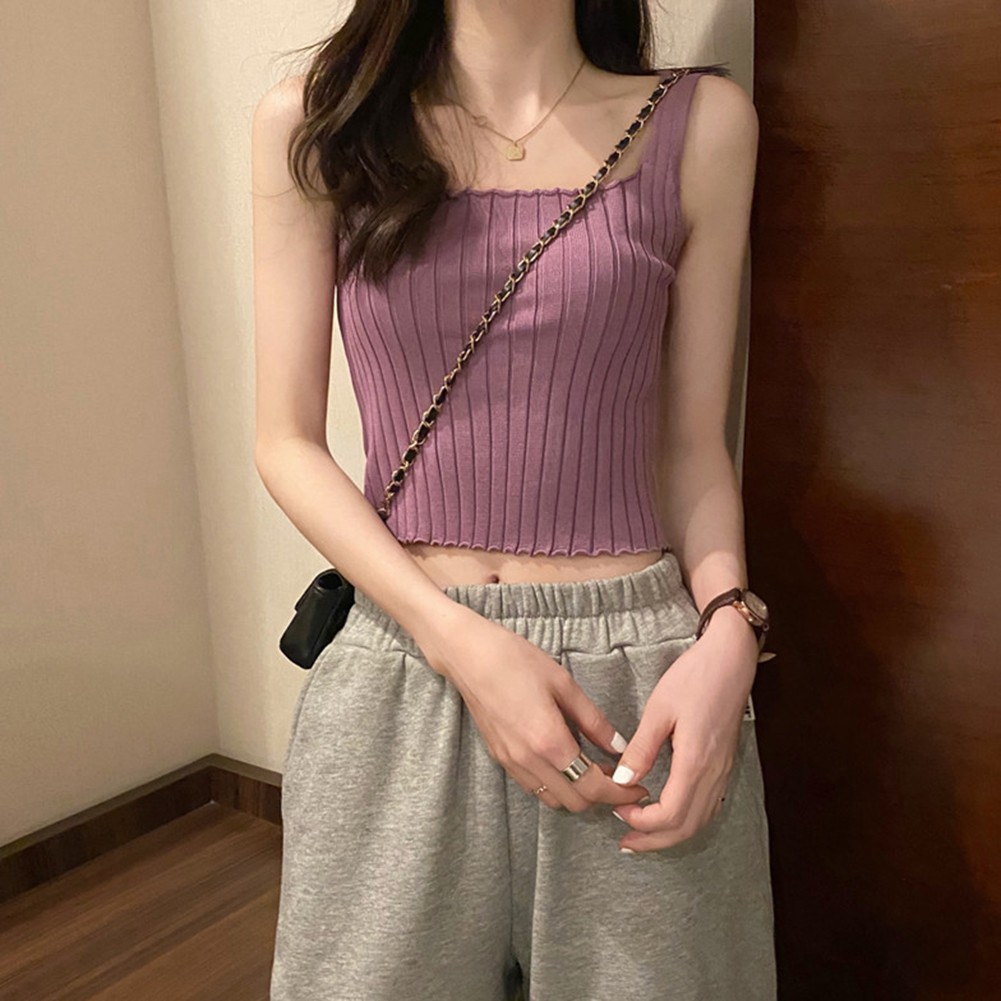 2025 Womens Casual Short Camisole with Fun Curled Navel Baring for Relaxed Days - Picture 23 of 40