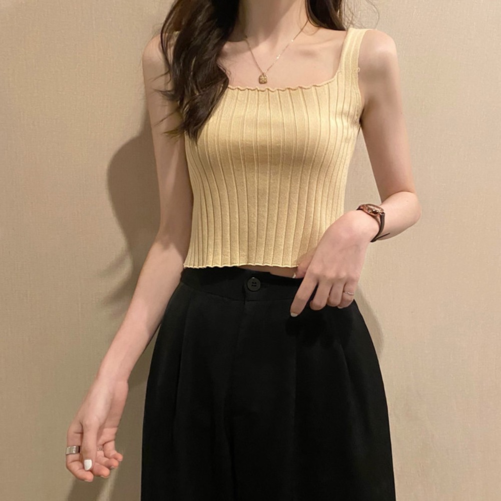 2025 Womens Casual Short Camisole with Fun Curled Navel Baring for Relaxed Days - Picture 36 of 40