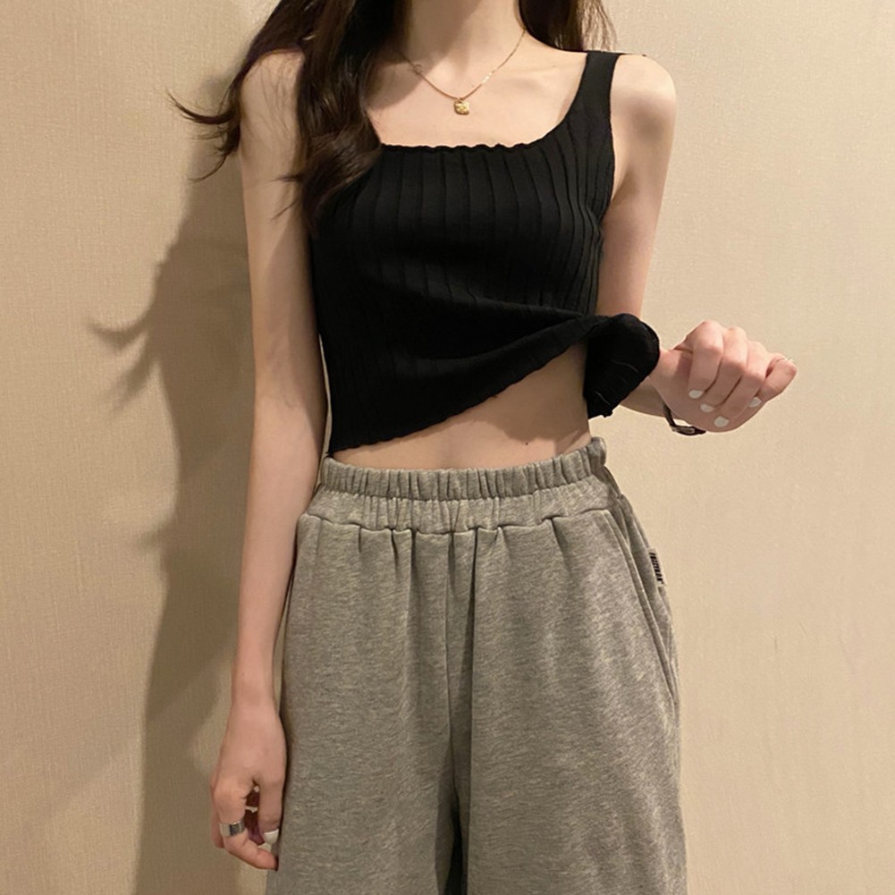 2025 Womens Casual Short Camisole with Fun Curled Navel Baring for Relaxed Days - Picture 33 of 40