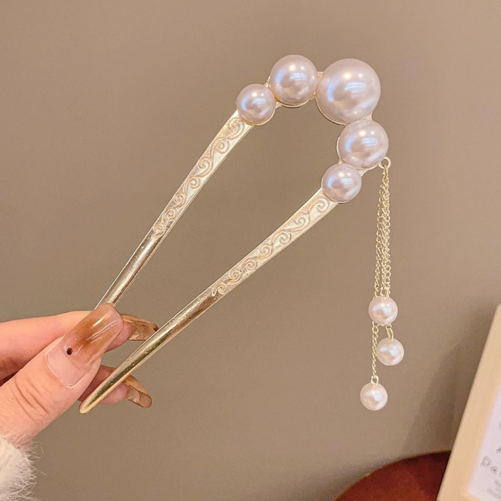 U-förmiger Haarschmuck tendance mit Kugelköpfen Verbessern Sie Ihre Frisur mit Leichtig
