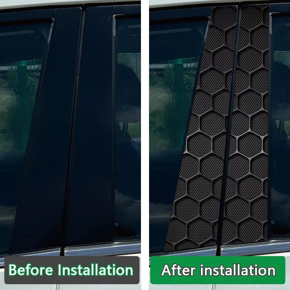 Lot de 2 tendance décalcomanies imperméables pour nid dabeille voiture pilier B pour m