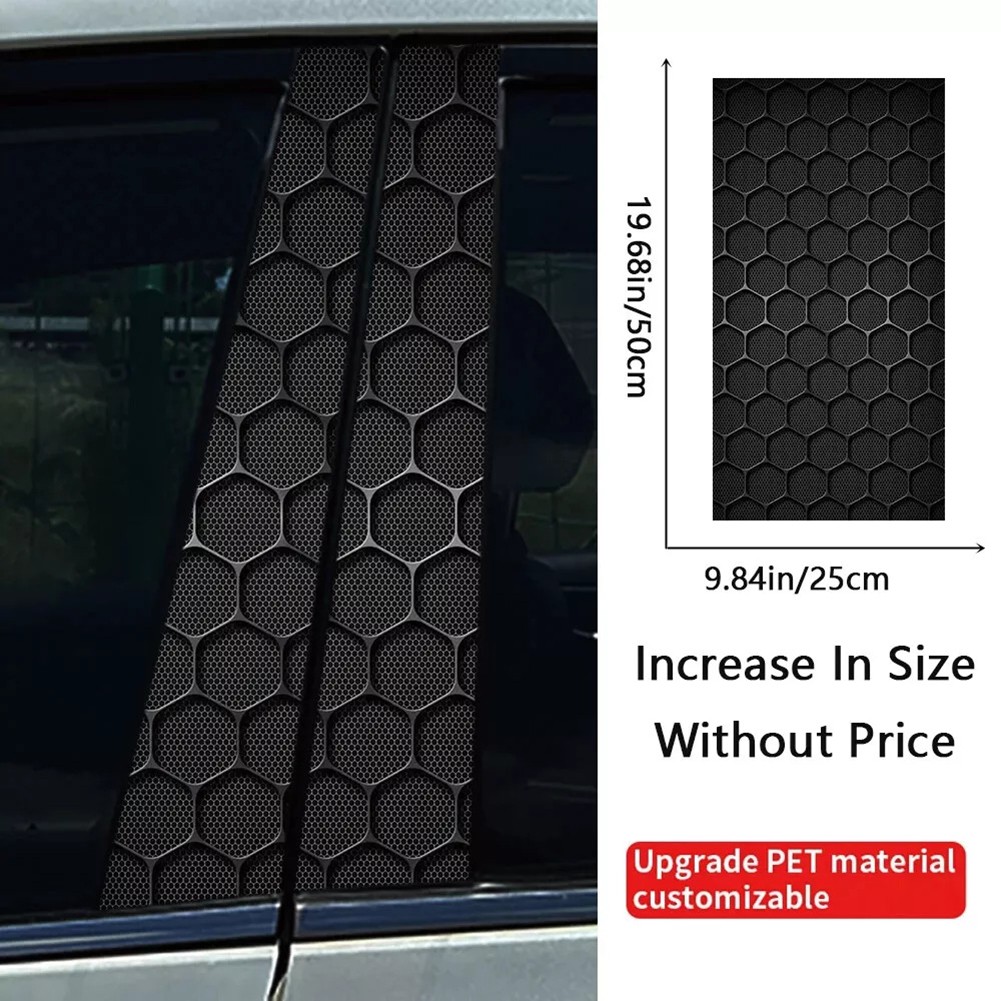 Lot de 2 décalcomanies imperméables pour offres nid dabeille voiture pilier B pour m