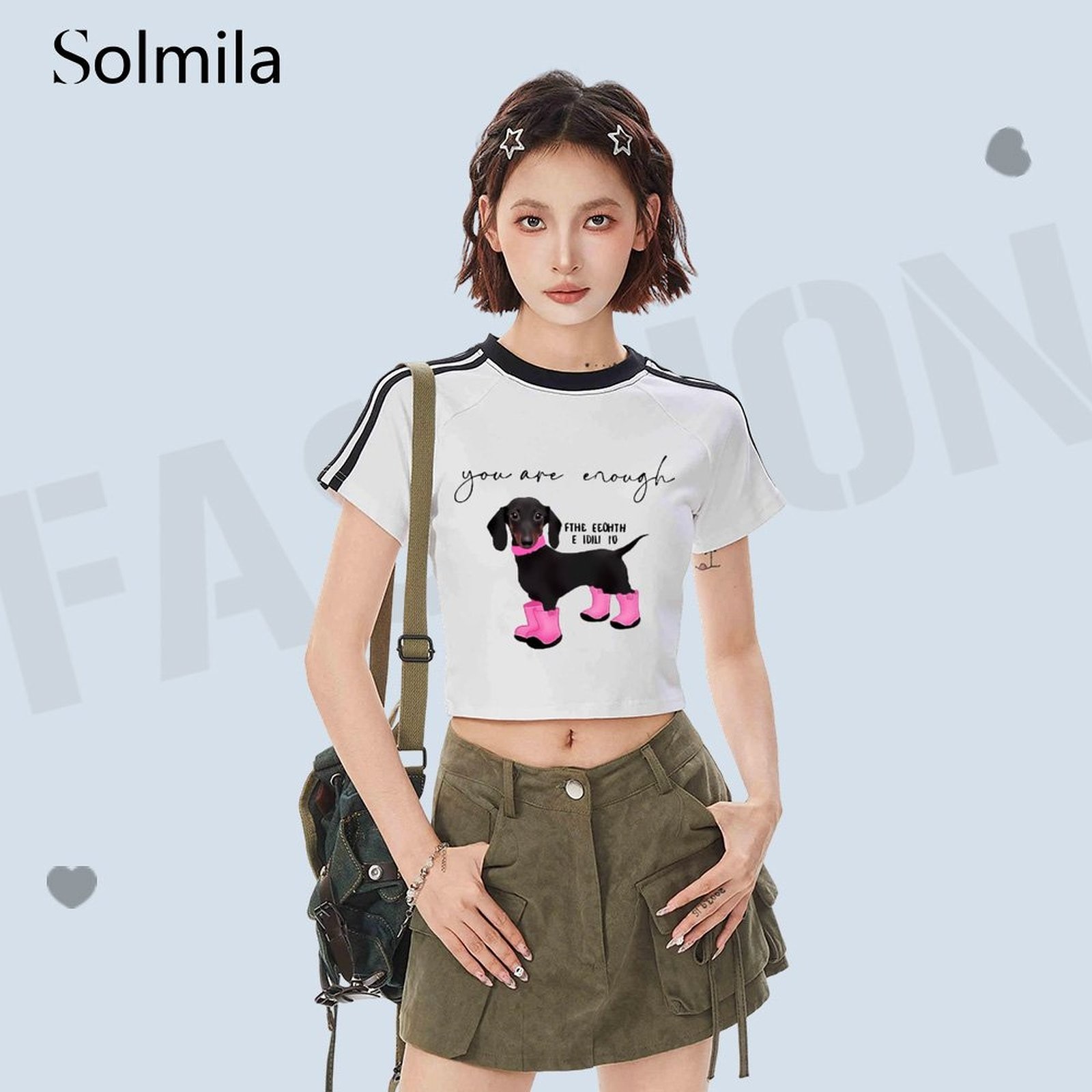 Casual Women's Top Korean Style T Shirt Daily Fashion Stylish Sleeve Style - Picture 10 of 11