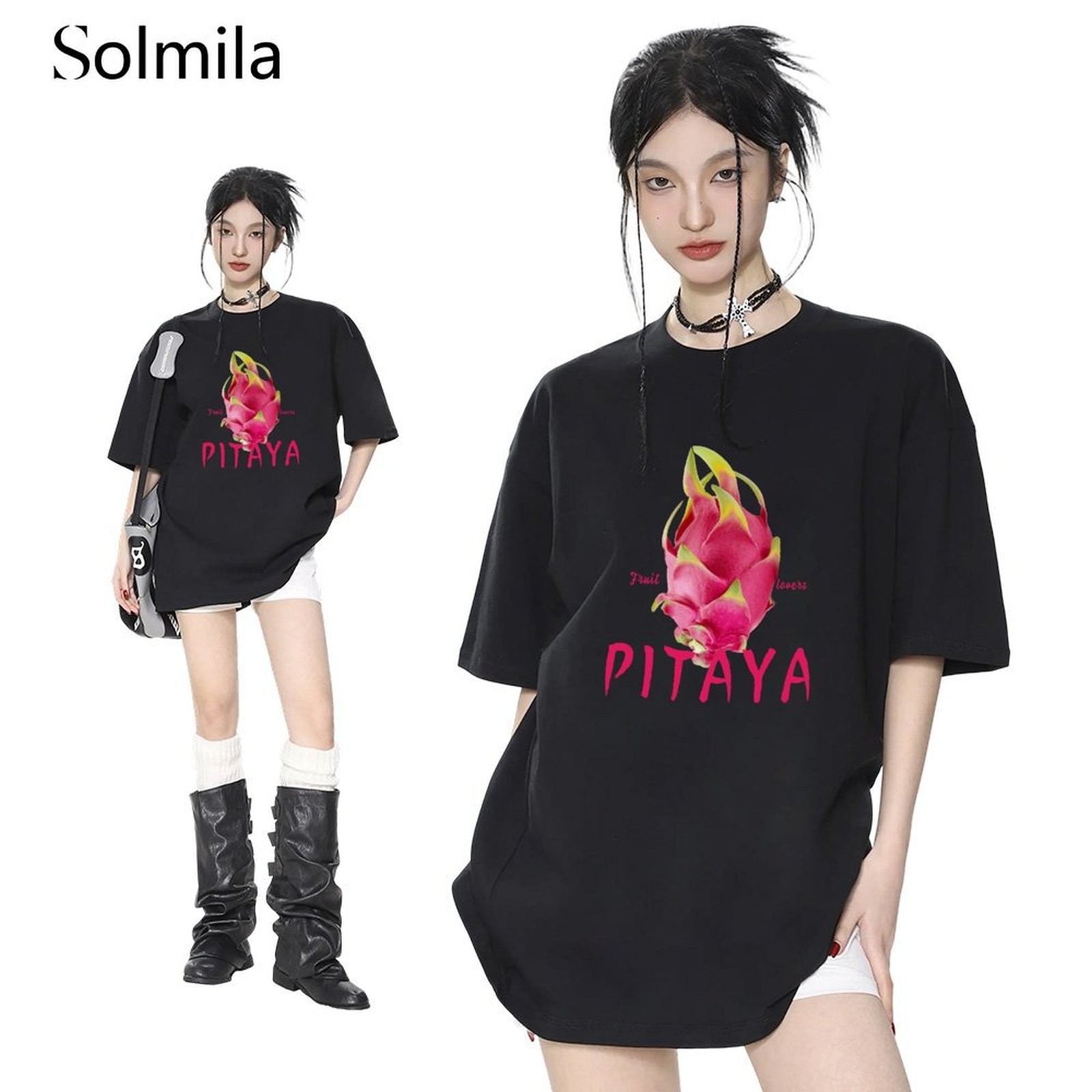 Spring Fashion Korean Casual Shirt Fruity Print Shirt Comfortable Fabric - Picture 16 of 16
