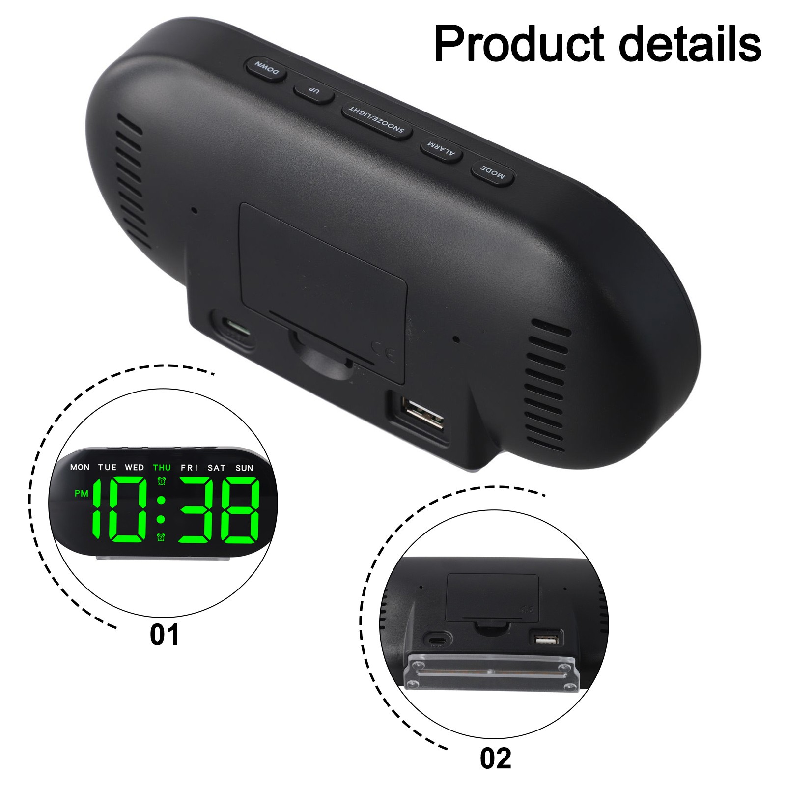 Multifunctional Digital Clock with LED Display and Alarm Functionality